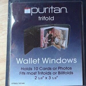 Puritan Trifold Wallet Windows 10 Card Photo Holder Trifold Billfold New